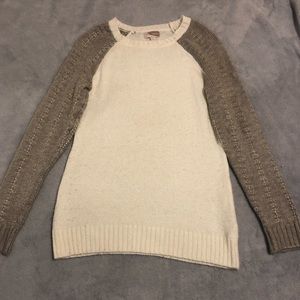 Cream and grey sweater